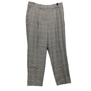 Lane Bryant straight mid-rise Houndstooth Slacks Size 14 NWT Pleated Comfort